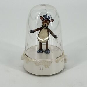 Hallmark Happy Tappers Reindeer Animated Christmas Dome 2008 HMK Tested